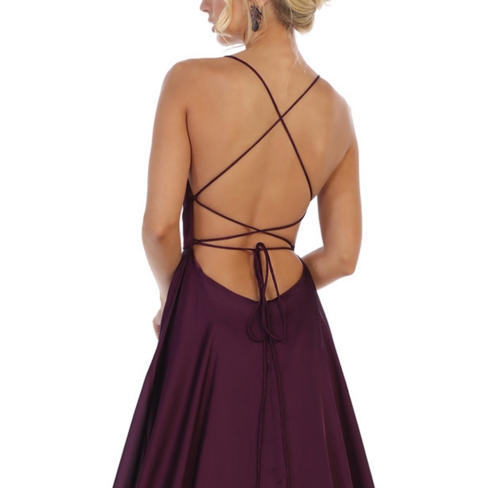 Sexy long Formal prom dress.  Bridesmaid Pageant dresses,purple, red,pink,black - Picture 4 of 8